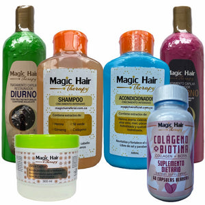 Kit Ultra Gold Crecimiento Cabello + Cápsulas Colágeno Biotina | Magic Hair - Magic Hair