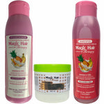 Kit Anticaída Cabello Seco Shampoo Acondicionador y Crema Peinar | Magic Hair