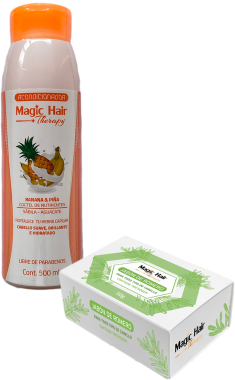 Kit Anticaída Cabello Shampoo y Acondicionador | Magic Hair | Magia en tu Cabello Kit Magic Hair Magic Hair Oficial