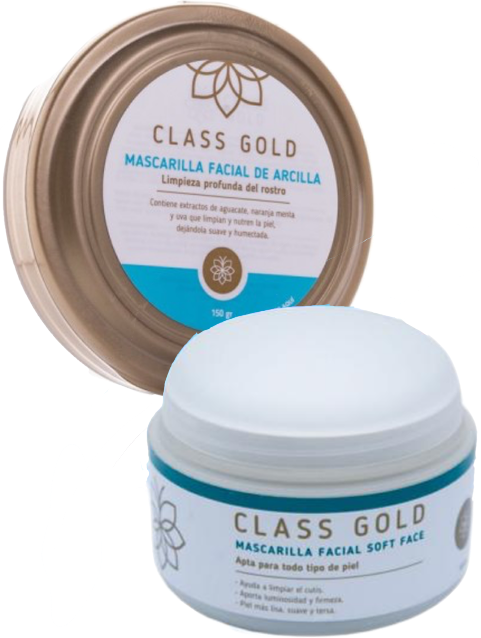 Kit Mascarilla Facial de Arcilla + Mascarilla Soft Face | Class Gold Mascarilla Class Gold Magic Hair Oficial
