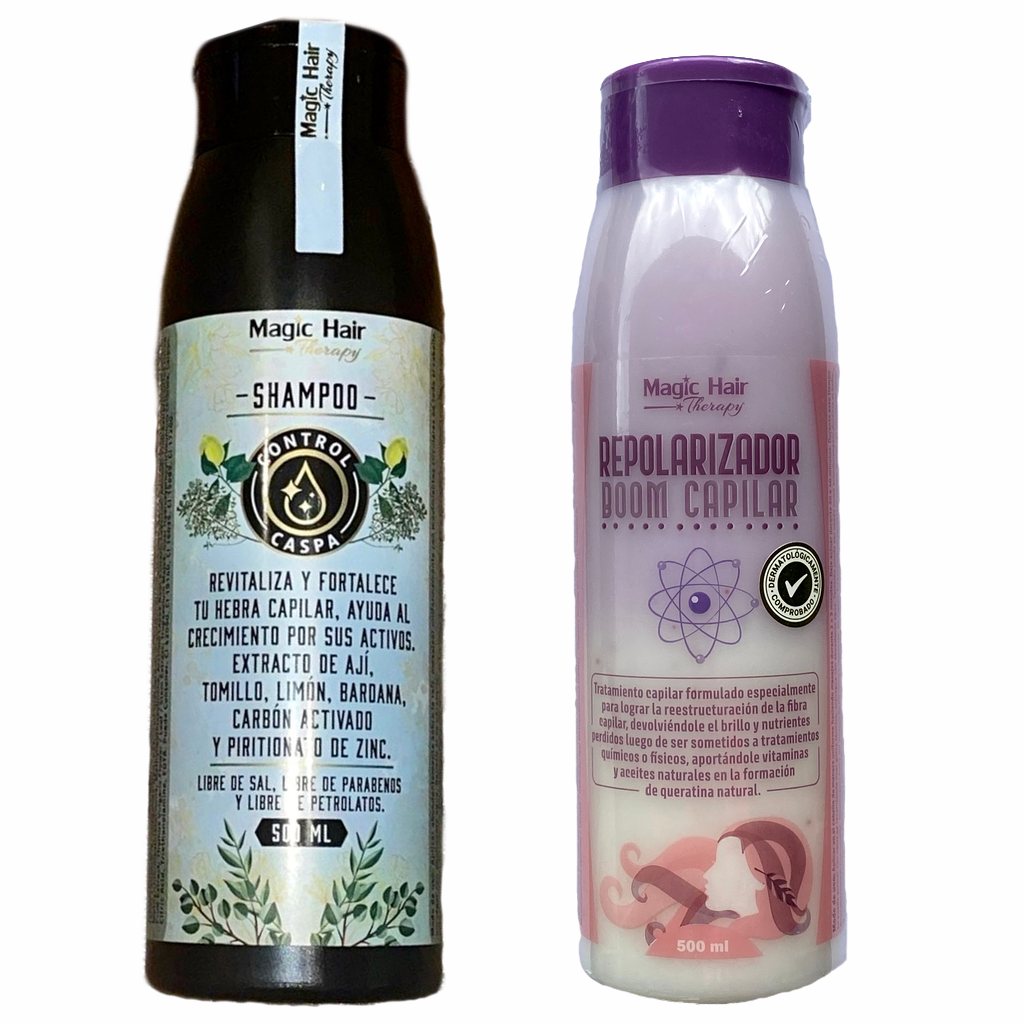 Kit Shampoo Anticaspa Cabello + Tratamiento Boom Repolarizador | Magic Hair - Magic Hair Oficial