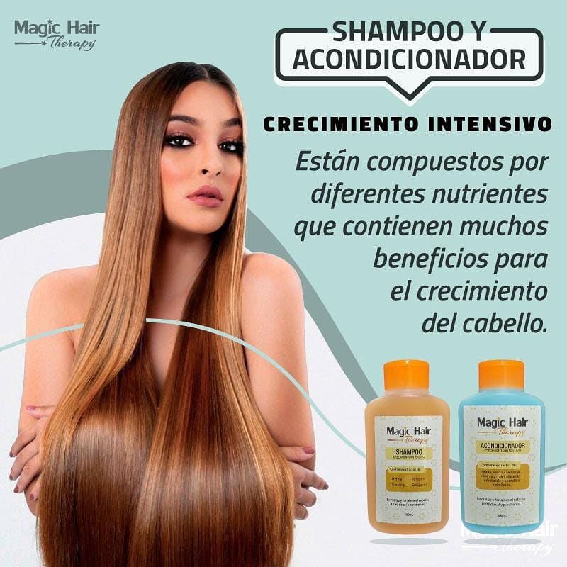 Kit Crecimiento Cabello Shampoo Acondicionador y Crema Peinar | Magic Hair | Magia en tu Cabello Kit Magic Hair Magic Hair Oficial