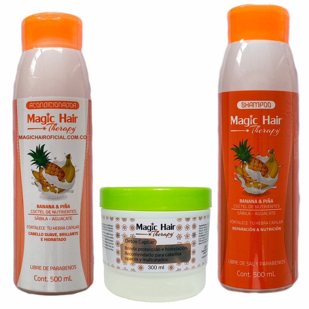 Kit Anticaída Cabello Shampoo Acondicionador y Crema Peinar | Magic Hair - Magic Hair Oficial